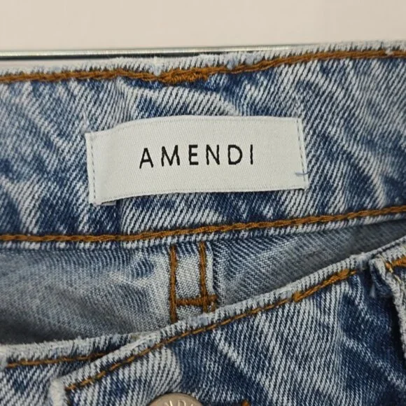 Amendi Rosie - Light Me Up High Rise Cotton Denim Stone Washed W32 L32 - Picture 5 of 16